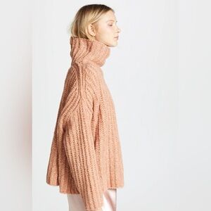 Free People Fluffy Fox Sweater in Papaya